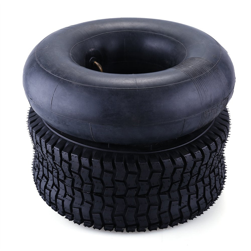 Tire & Inner Tube Set for Razor Dirt Quad and Go Kart, Dirt Bike, ATV, Yard Tractors, Lawn Mower, Wagons, Hand Trucks, Premium Replacement Tire Inner Tube with Bent Metal Valve Stem