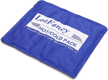 Reusable Gel Ice Pack for Hot Cold Therapy by LotFancy, Ideal for Injuries First Aid Back Shoulder Neck Head (11.5 x 9.5 Inches)