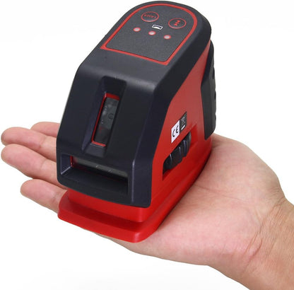 LotFancy Self-Leveling Cross Line Laser Level Kit with Case, Range 65 Ft., Accuracy 1/4 Inch at 100Ft., Ideal for Construction, DIY, Craftsmen and Professional Use