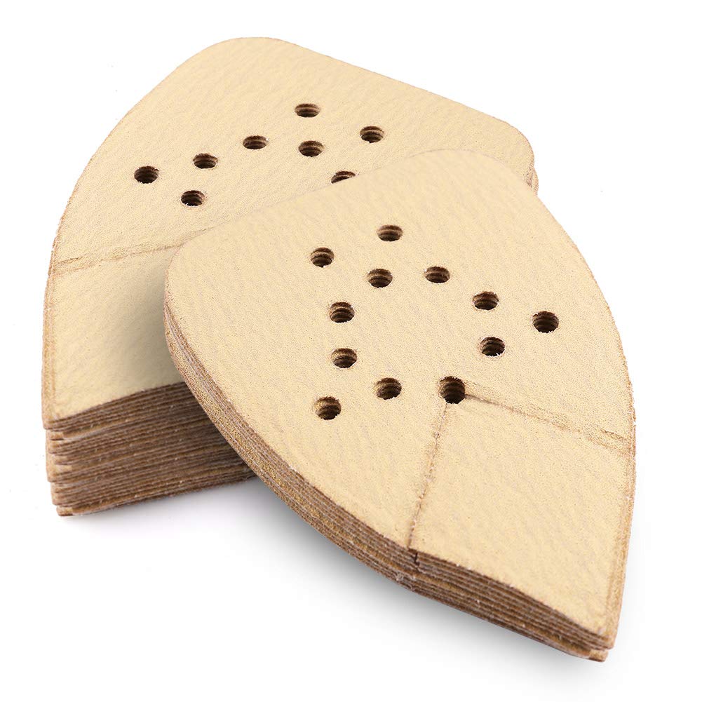 (Yellow) Assorted Mouse Sandpaper 12-Hole