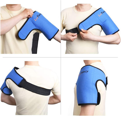 Shoulder Ice Pack Wrap by LotFancy - Ideal Hot Cold Therapy for Injuries/Sprains Sore/Muscle and Joint Pain