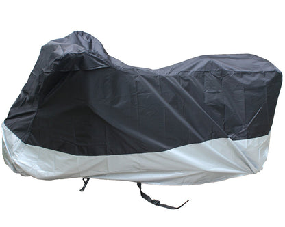 LotFancy Waterproof Motorcycle Cover, Lightweight Outdoor Protection from Rain UV Snow Dust Wind Proof Fits up to 89-Inch Scooter Bike, Motors, Dirt Bike and Road Bike, Choppers and Cruisers