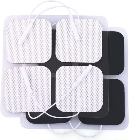 LotFancy TENS Unit Replacement Pads, 40PCS 2"x2" Electrode Pads for EMS Muscle Stimulator Massager, Self-Adhesive TENS Pads for Electrotherapy, Reusable and Latex-Free