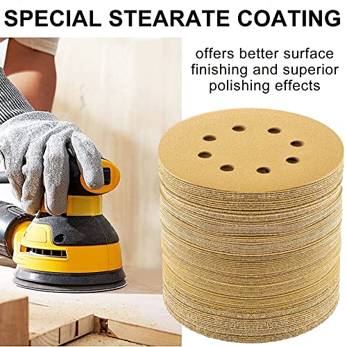 LotFancy Dustless Hook-and-Loop Sanding Disc Sander Paper