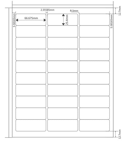 30-UP Address Mailing Shipping Labels by LotFancy - 1" X 2-5/8" 3000 Blank White Stick Labels for Laser/Ink Jet Printer