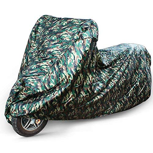 LotFancy Motorcycle Cover - All Weather Deluxe Waterproof Bike Tarp for Scooter Moped Cruiser etc.