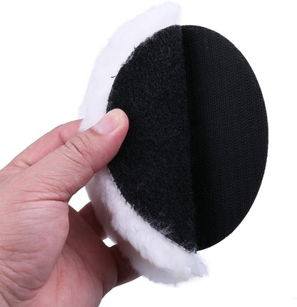 LotFancy Lambs Wool Hook and Loop Polishing Pad