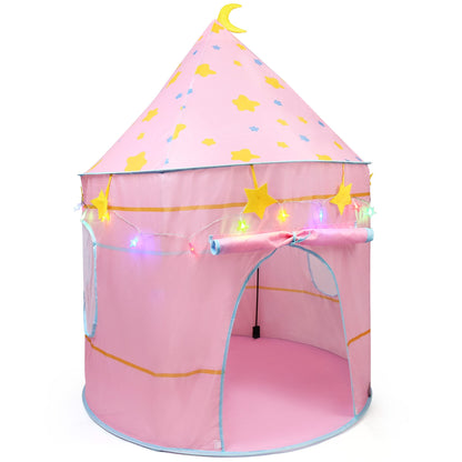 LotFancy Play Tent with Star Lights and Storage Carrying Bag, Pop Up Play Tent House for Kids Toddlers, Indoor and Outdoor Use, Foldable, Portable