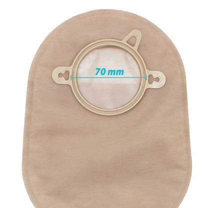 Colostomy Bag with Velcro Closure and 5PCS Two-Piece Skin Barrier with Hydrocolloid and Non-Woven Boarder…