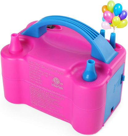 LotFancy Balloon Air Pump Electric, 110V-120V AC 600W Balloon Inflator Pump, Dual Nozzle Balloon Filler Blower for Christmas Balloon Garland Arch, Balloon Column Stand Decoration, ETL Approved
