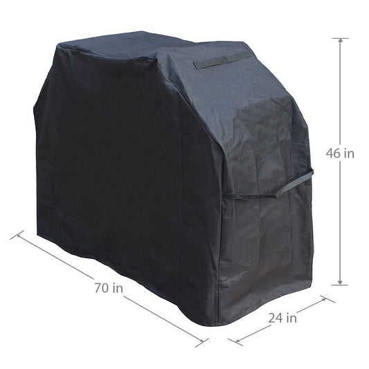 LotFancy Gas Grill Cover for Weber Holland Jenn Air Brinkmann Char Broil Kingsford Uniflame, 600D Heavy Duty (XLarge 70X24X46 inch, Black)