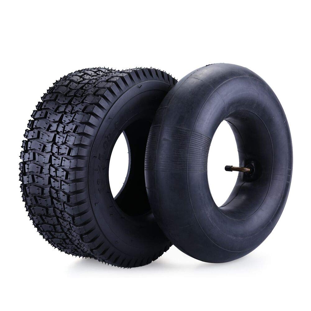 Tire & Inner Tube Set for Razor Dirt Quad and Go Kart, Dirt Bike, ATV, Yard Tractors, Lawn Mower, Wagons, Hand Trucks, Premium Replacement Tire Inner Tube with Bent Metal Valve Stem