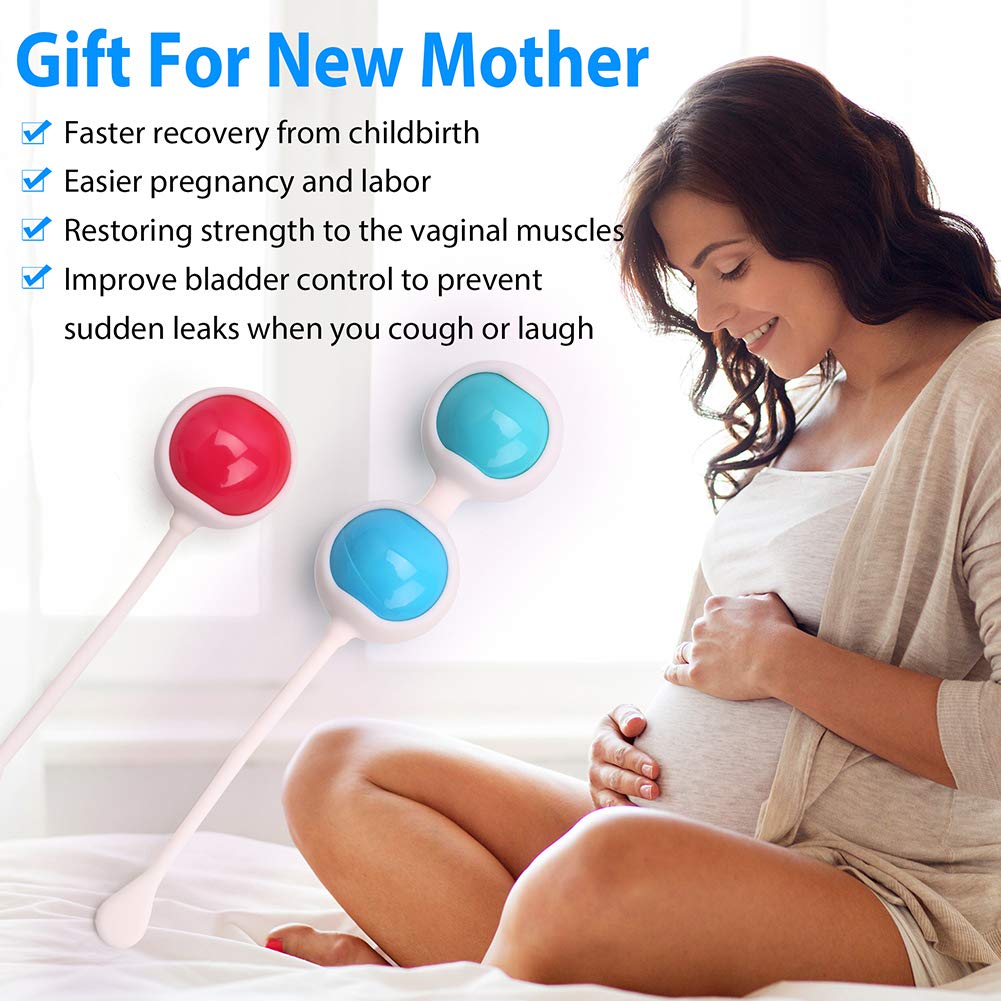 Kegel Balls for Women Tightening, Kegel Weights Exerciser for Beginners or Advanced, Ben Wa Balls Kit for Bladder Control Training, Pelvic Floor Exercises, Pregnancy Postpartum Recovery