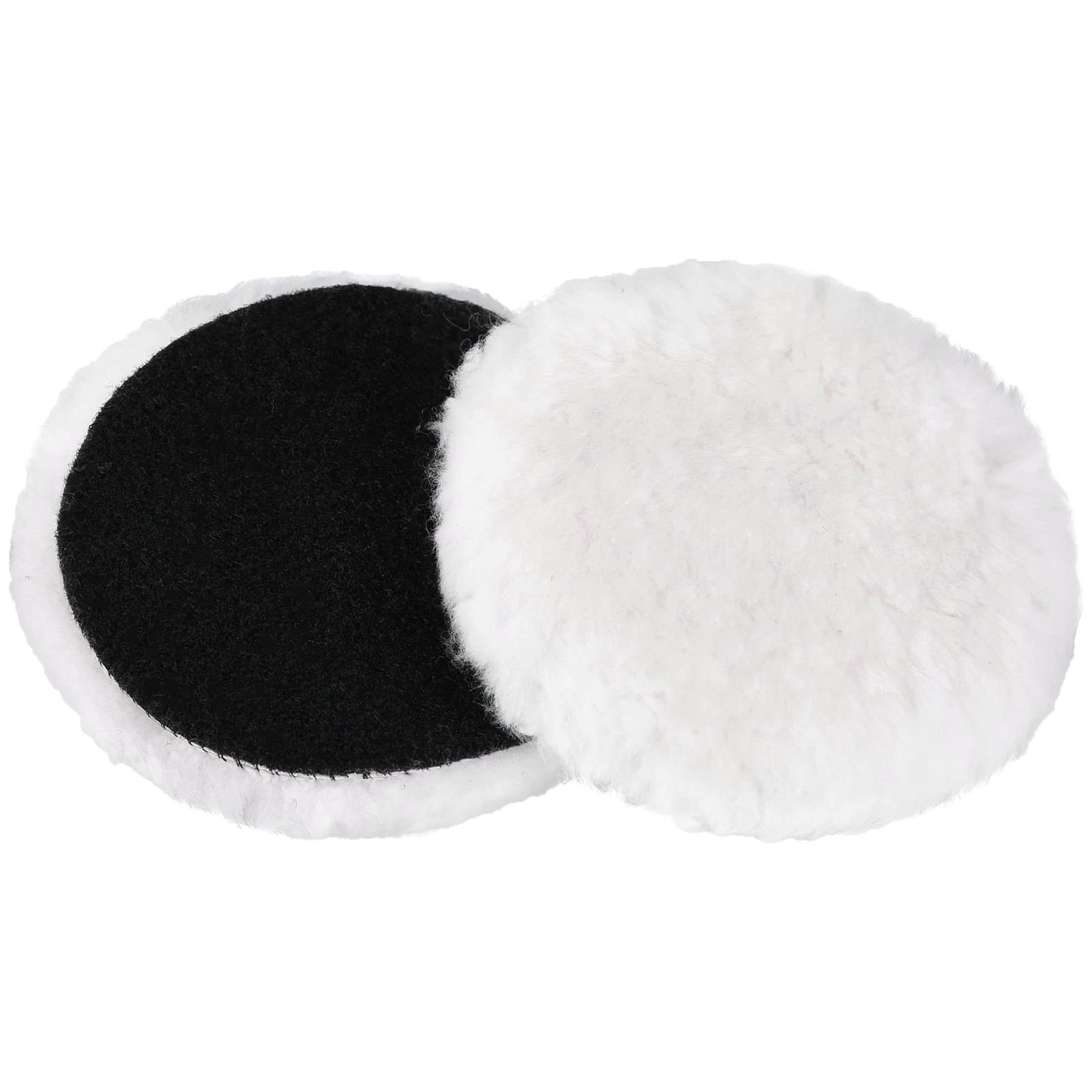 LotFancy Lambs Wool Hook and Loop Polishing Pad