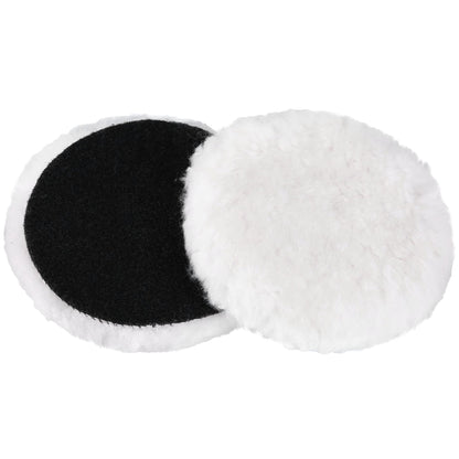 LotFancy Lambs Wool Hook and Loop Polishing Pad