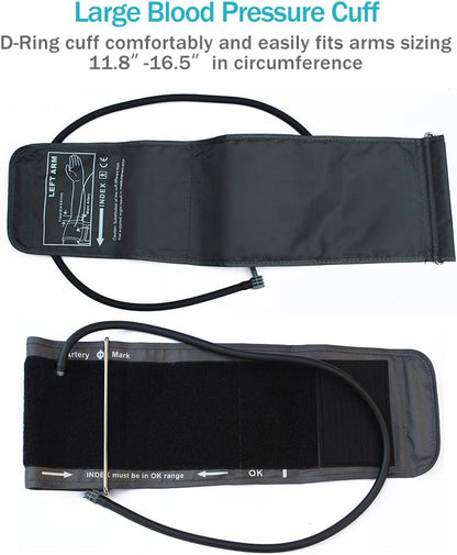 LotFancy Blood Pressure Monitor Upper Arm Large Cuff 11.8-16.5”, Accurate Digital BP Gauge Machine, Dual Power Home Heartbeat Meter, 4 User, 120 Readings Memory, Large LCD Display
