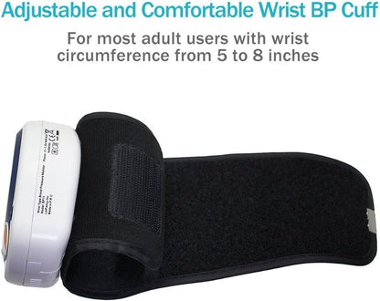 LotFancy Wrist Blood Pressure Monitor, Wrist BP Cuff (5”-8”), 60 Reading Memory, Automatic Digital Blood Pressure Machine, Home BP Gauge for Irregular Heartbeat Detection PMT
