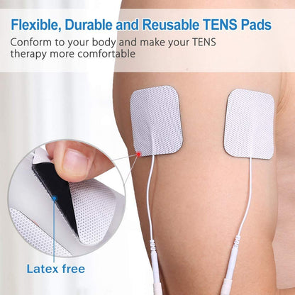 LotFancy TENS Unit Replacement Pads, 80Pcs 2" x 2" Adhesive Electrodes Pads for Muscle Stimulator Massager, Reusable Electrotherapy Pads