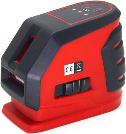 LotFancy Self-Leveling Cross Line Laser Level Kit with Case, Range 65 Ft., Accuracy 1/4 Inch at 100Ft., Ideal for Construction, DIY, Craftsmen and Professional Use