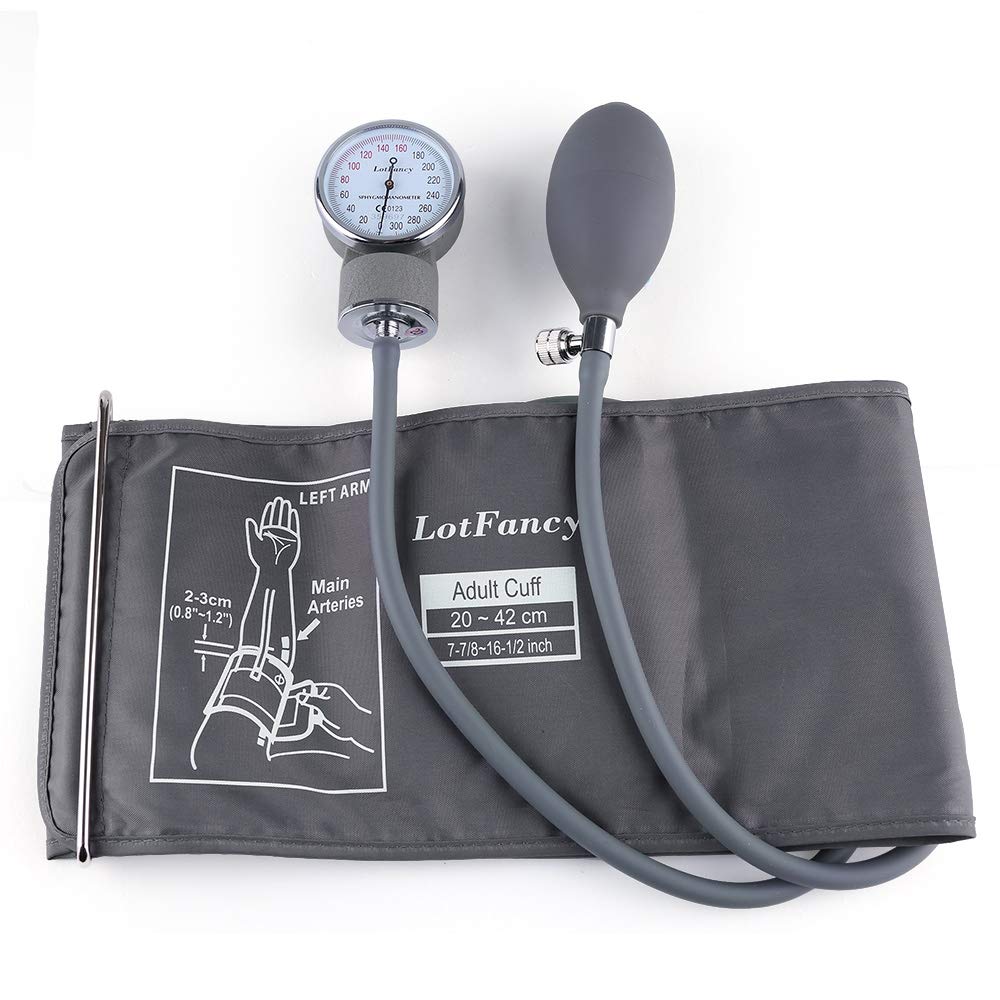 Aneroid Sphygmomanometer, LotFancy Manual Blood Pressure Cuff for Adults