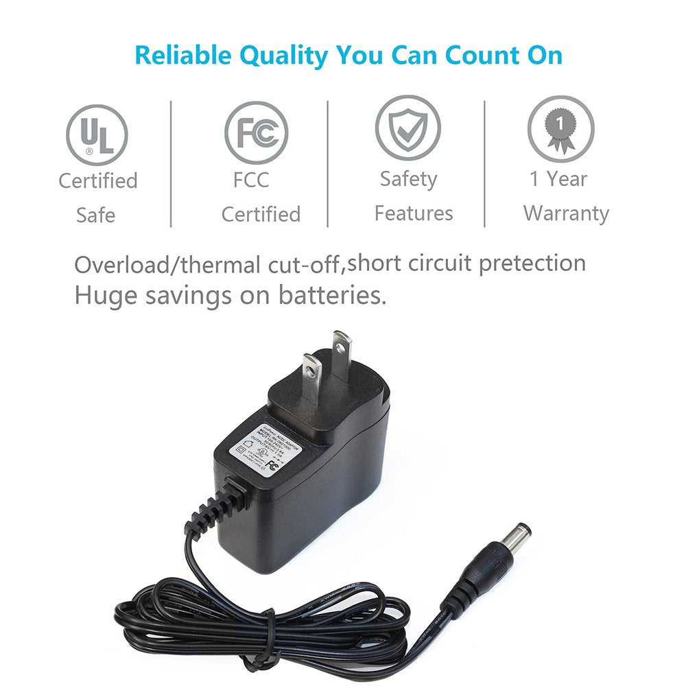 AC Power Adapter for Upper Arm Blood Pressure Monitor, UL Listed