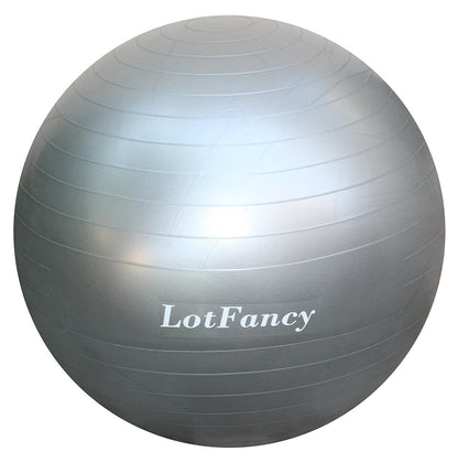 LotFancy Exercise Stability Ball with Foot Pump Fitness Balance Ball for Yoga Pilates Gym, Thick, Heavy Duty, Anti-Burst, 55cm 65cm 75cm Available