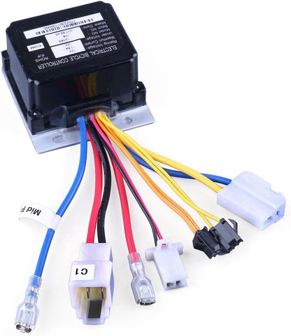 LotFancy 12V Controller for Razor Power Rider 360 Electric Tricycle, 7 Connectors, Replacement Part Number W20136401015, Model ZK1218D-Rohs