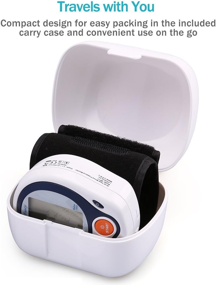 LotFancy Wrist Blood Pressure Monitor, Wrist BP Cuff (5”-8”), 60 Reading Memory, Automatic Digital Blood Pressure Machine, Home BP Gauge for Irregular Heartbeat Detection PMT