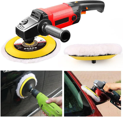 LotFancy Lambs Wool Hook and Loop Polishing Pad