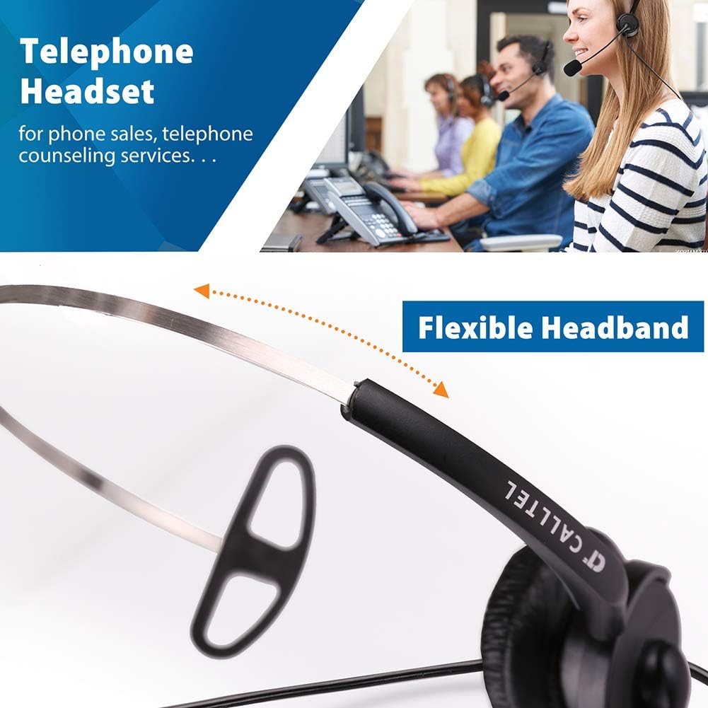 LotFancy Telephone Headset with Microphone
