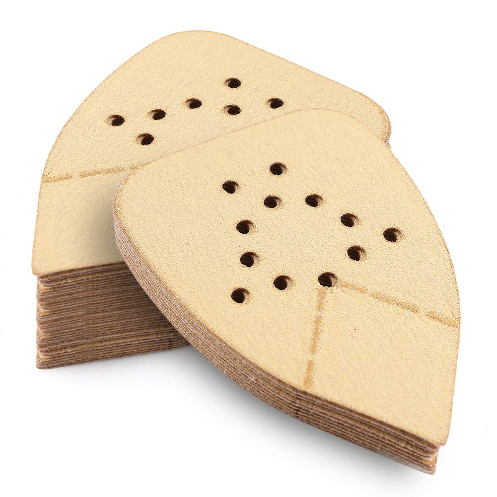 (Yellow) Assorted Mouse Sandpaper 12-Hole