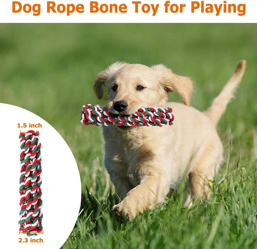 Dog Toys - Dog Rope Toys - Dog Rope Chew Toy for Small and Medium Dogs - Set of 5 XL Dog Rope Toys Set for Chewing, Tug of War and Frisbee