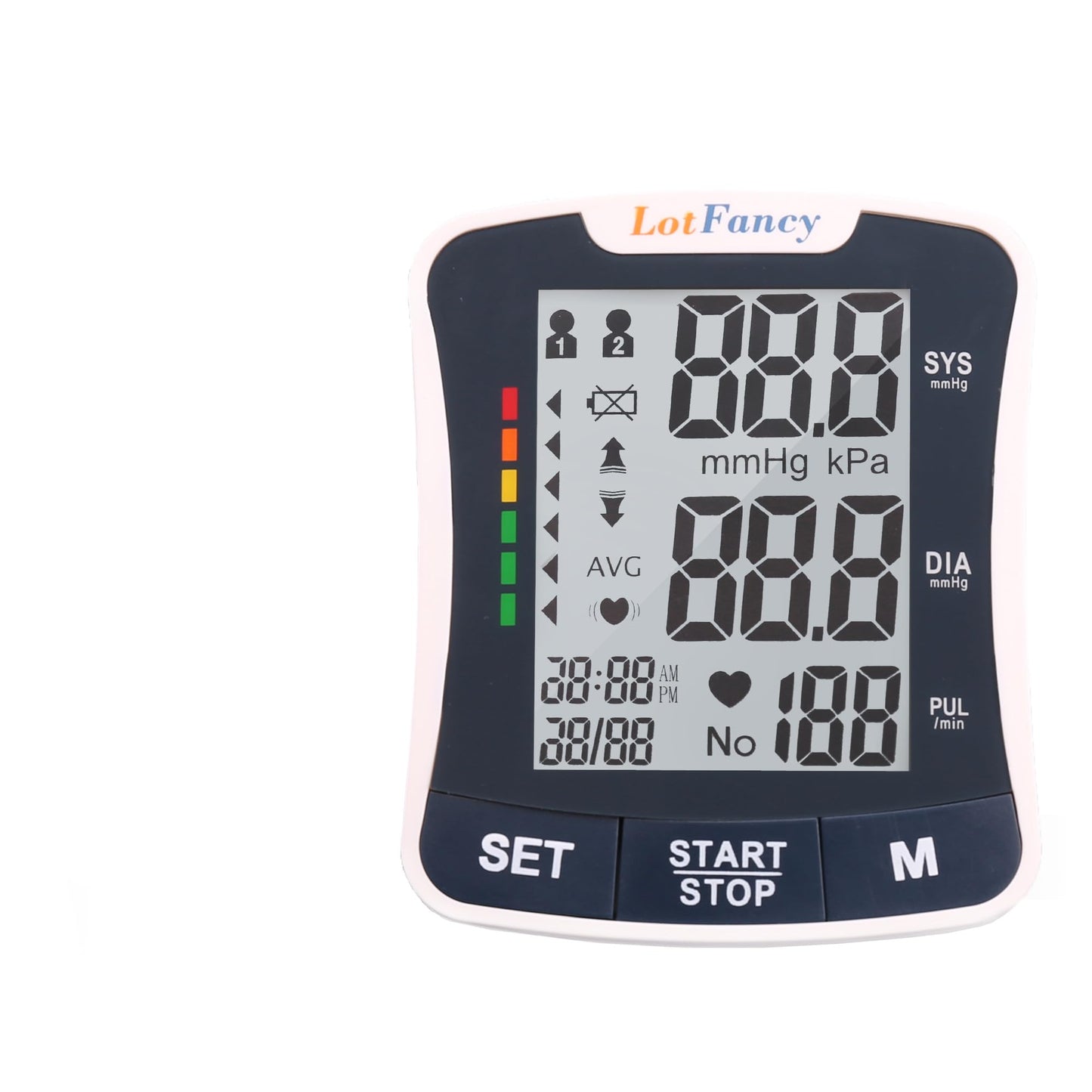 Wrist Blood Pressure Monitor, Talking BP Machine with Voice Broadcast, Cuff (5.3""-8.5""), 2 User, 120 Reading Memory