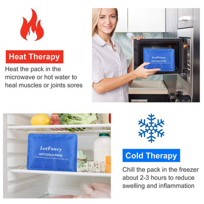 LotFancy Hot Cold Pack for Lower Back Pain Relief, Belly, Waist, Hip, Lumbar, Abdomen Injuries - Gel Ice Pack with Wrap - Cooling Heating Therapy for Sciatica Nerve, Coccyx, Scoliosis Herniated Disc