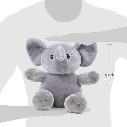 LotFancy Elephant Stuffed Animal, Elephant Plush Toys, Soft Plushies Gifts for Kids, Grey Sitting Elephant for Baby