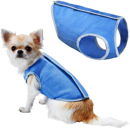 LotFancy Dog Cooling Vest Swamp Cooler Dog Jacket Coat for Puppy Dog Cats Kittens Pets, Blue