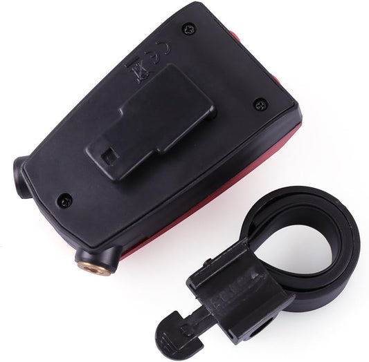 Bike Tail Light by LotFancy - Bicycle Rear Light for Lane Safety - 5 LED & 2 Laser Beam for Cycling Riding Warning