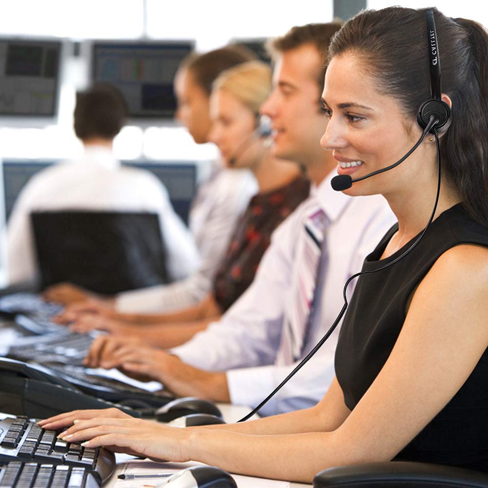 LotFancy Telephone Headset with Microphone