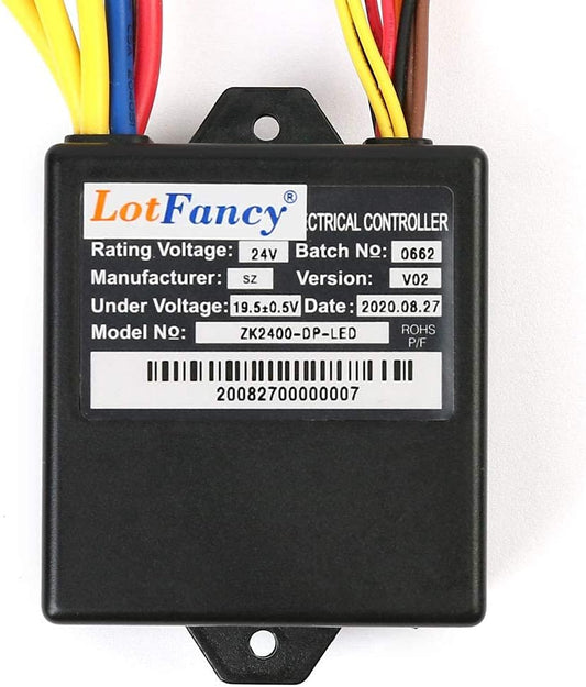 LotFancy 24V Controller for Razor E100 Glow (All Versions), 9 Connectors, Model Number: ZK2400-DP-LED