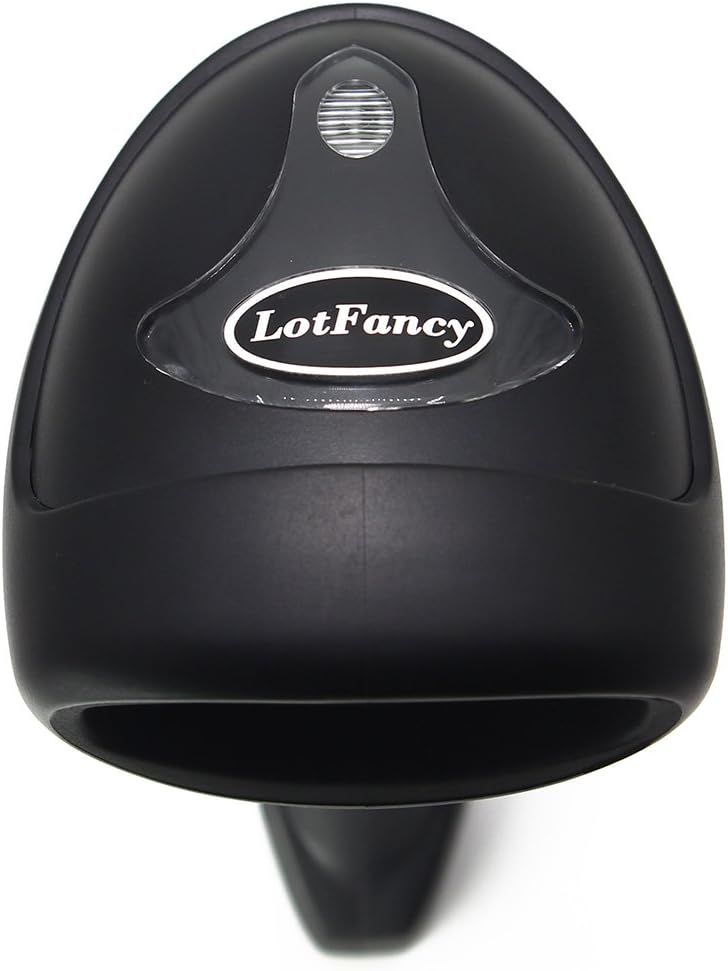 LotFancy 2.4G Wireless CCD Barcode Scanner Reader for Computer PC Mobile Phone Screen Bar Code Scan, Rechargeable & Handheld, 60-Hours Working Time, Store up to 2600 Barcodes