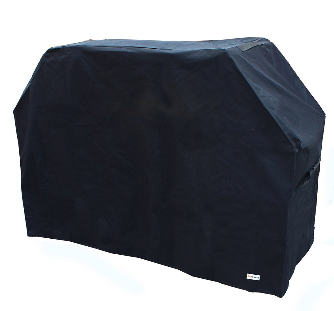 LotFancy Gas Grill Cover for Weber Holland Jenn Air Brinkmann Char Broil Kingsford Uniflame, 600D Heavy Duty (XLarge 70X24X46 inch, Black)