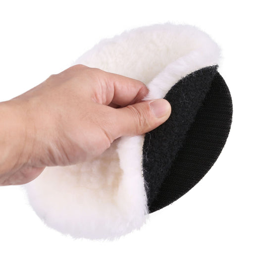 LotFancy Lambs Wool Hook and Loop Polishing Pad