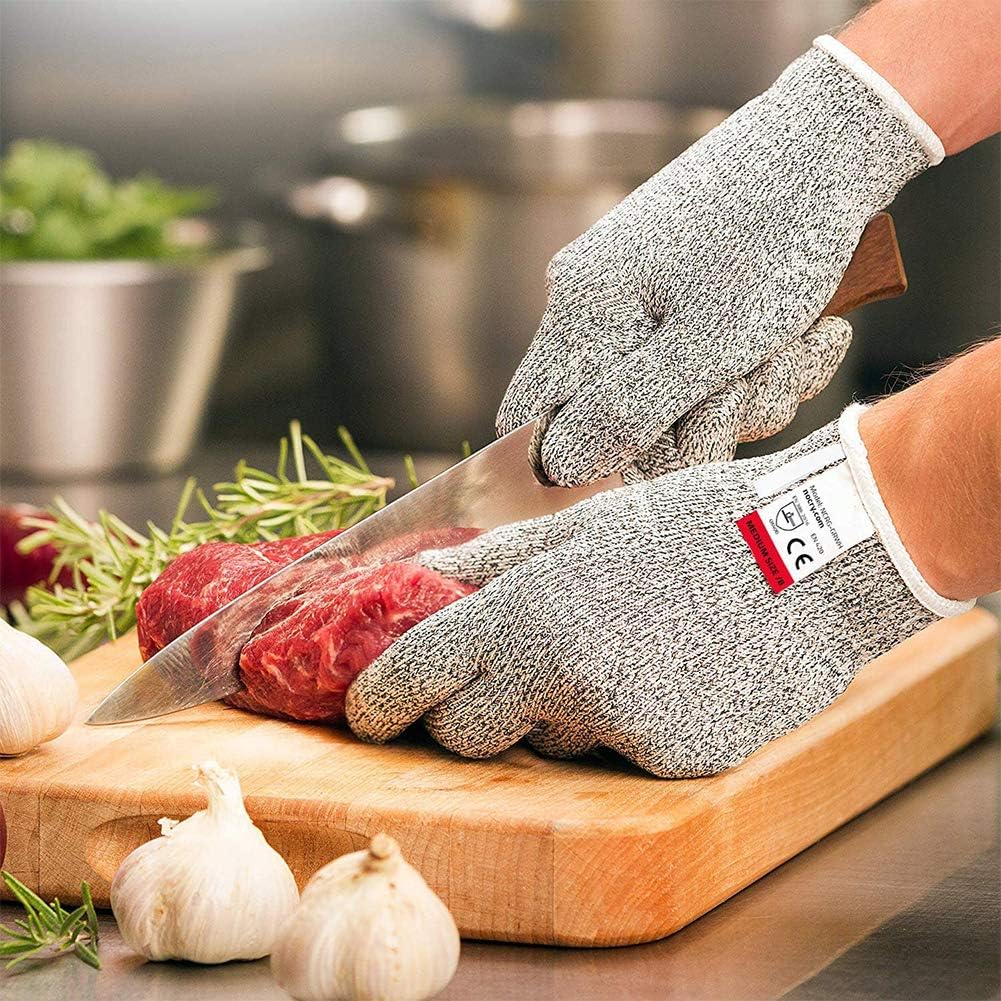 LotFancy Cut Resistant Gloves for Kitchen, 1 Pair Safety Gloves, Food Grade