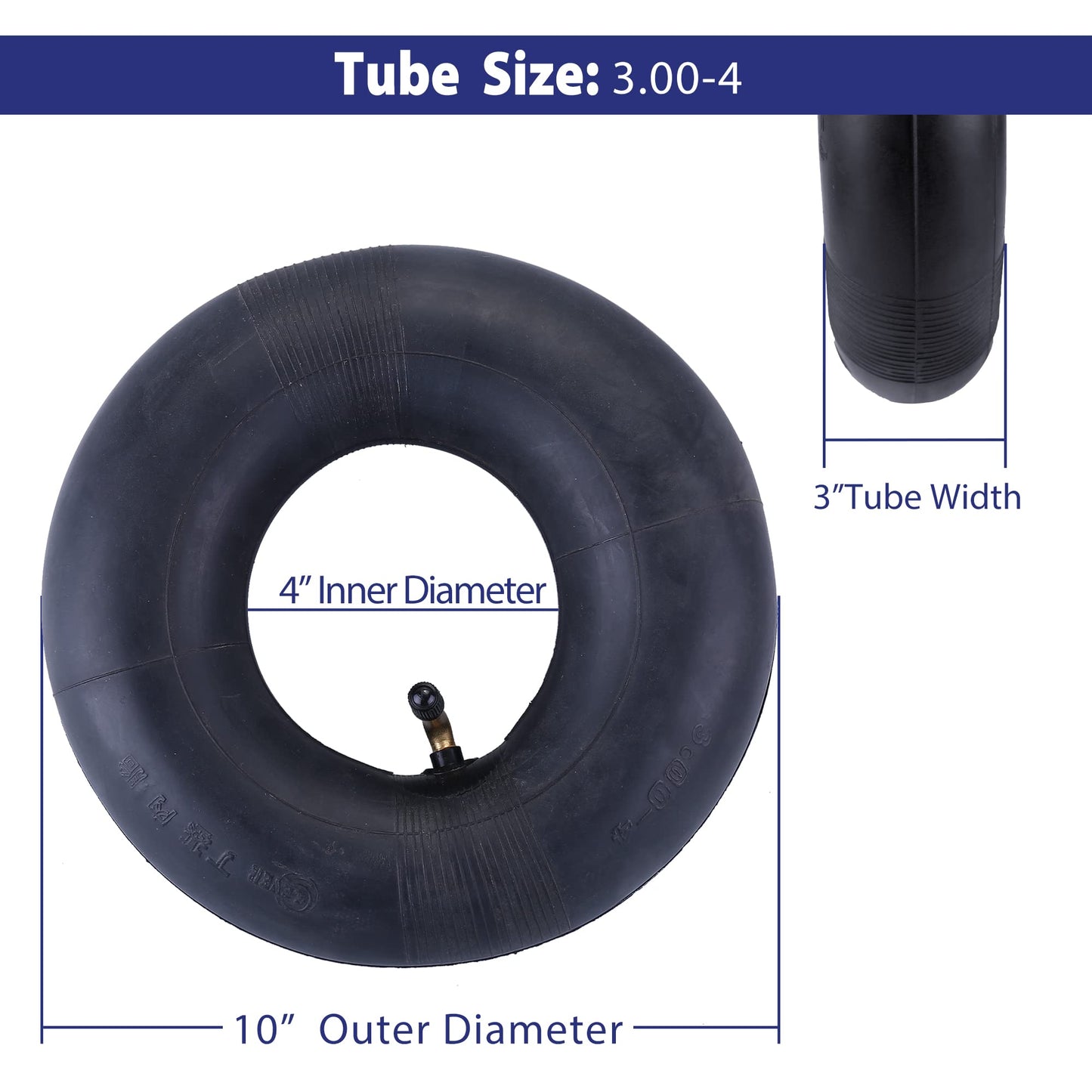 3.00-4 Inner Tube for Razor E300 Scooter, Pocket Rocket, Utility Dolly, Hand Truck