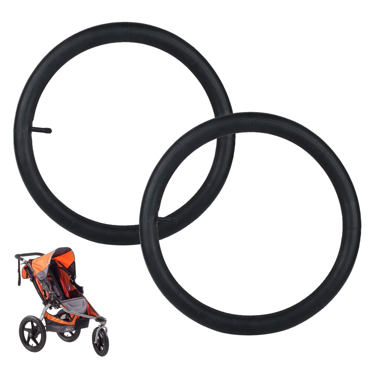 16'' x 1.5/1.75/1.95/2.125 Rear Wheel Inner Tube (2-Pack) Compatible with Bob Revolution (SE/Flex/Pro/Stroller Strides/Ironman), Tube Replacement for Baby Trend Expedition Jogger Strollers