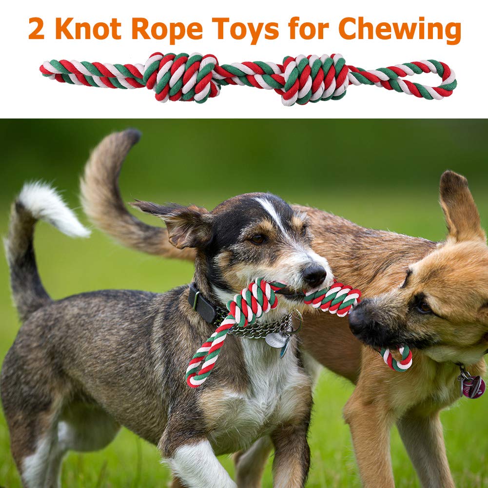 Dog Toys - Dog Rope Toys - Dog Rope Chew Toy for Small and Medium Dogs - Set of 5 XL Dog Rope Toys Set for Chewing, Tug of War and Frisbee