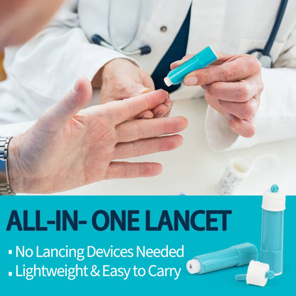 LotFancy Safety Lancets for Diabetes Testing, 30 Gauge, 100 Counts, 1.8mm Depth, All in One Sterile Lancets for Blood Glucose Testing, Disposable, Lancing Device Not Required