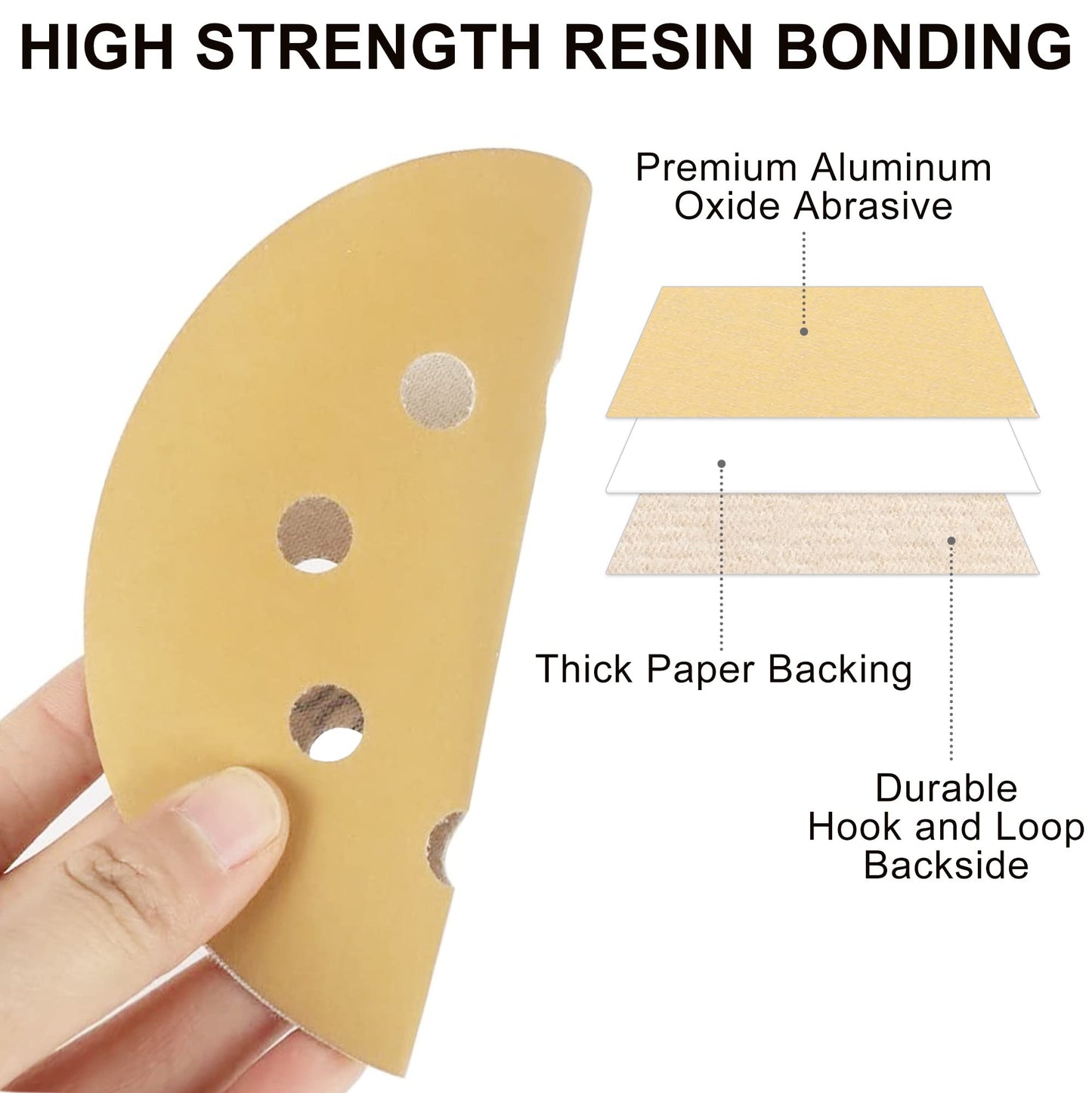 LotFancy Dustless Hook-and-Loop Sanding Disc Sander Paper