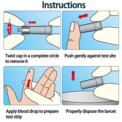 LotFancy Safety Lancets for Diabetes Testing, 30 Gauge, 100 Counts, 1.8mm Depth, All in One Sterile Lancets for Blood Glucose Testing, Disposable, Lancing Device Not Required