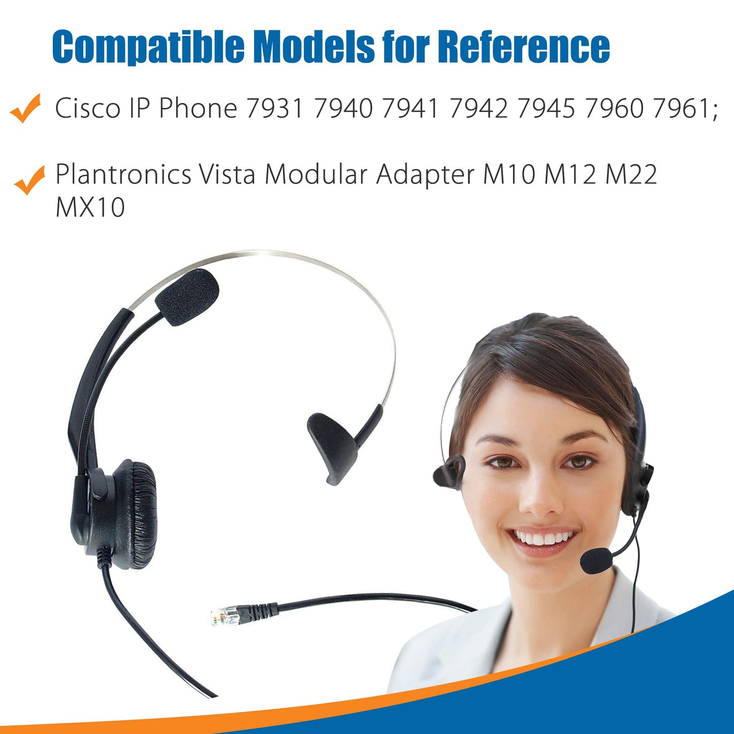 LotFancy Calltel Headset Headphone with Mic